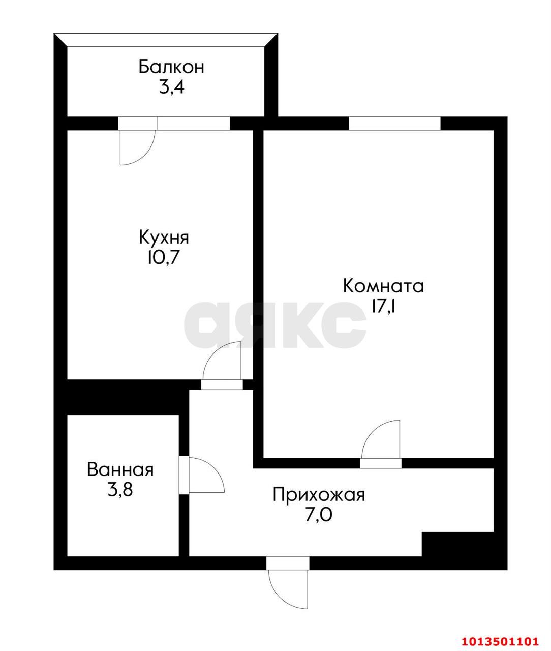 Фото №9: 1-комнатная квартира 38 м² - Краснодар, жилой комплекс Премьера, ул. Автолюбителей, 1/7к1