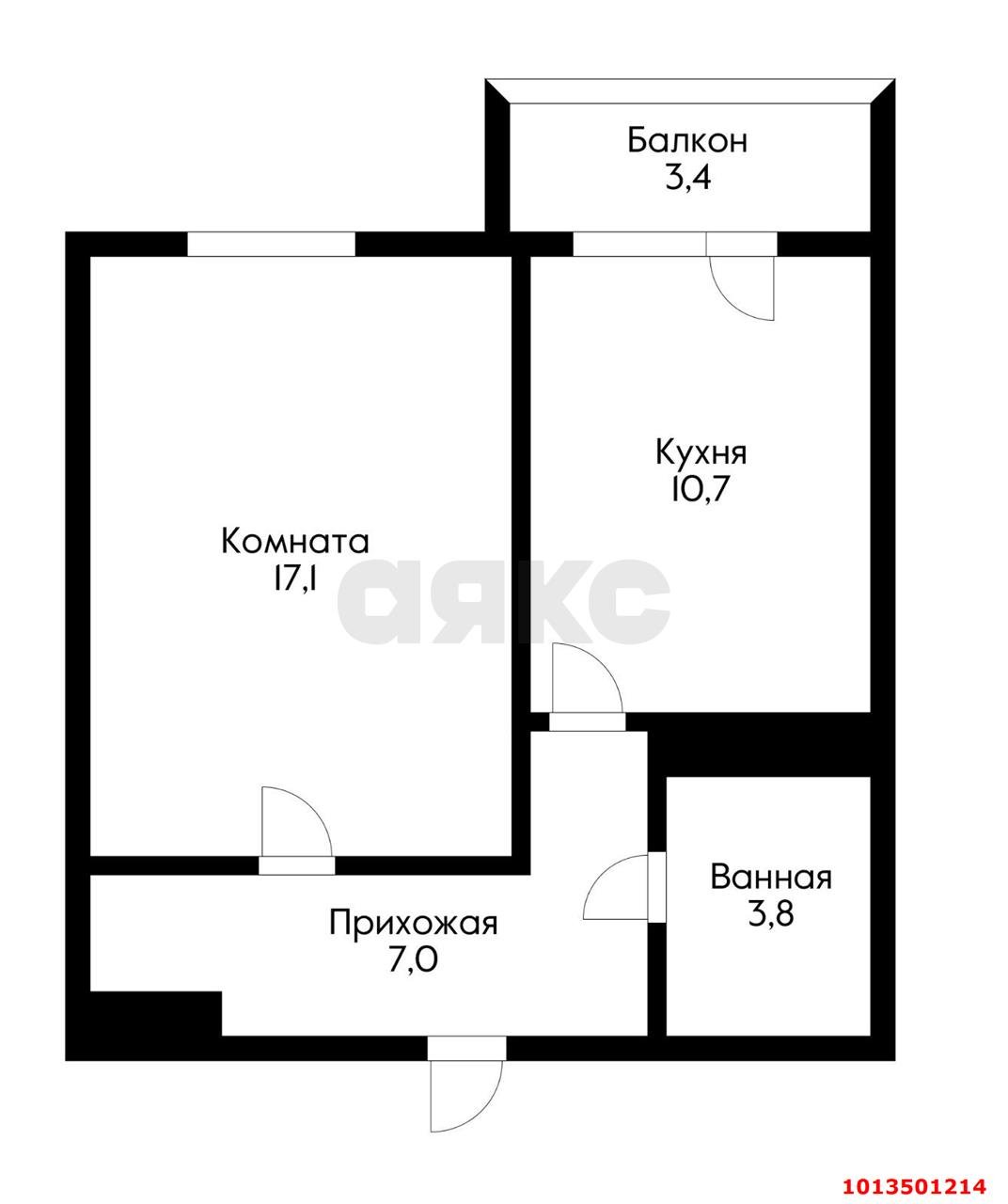 Фото №10: 1-комнатная квартира 38 м² - Краснодар, жилой комплекс Премьера, ул. Автолюбителей, 1/7к1