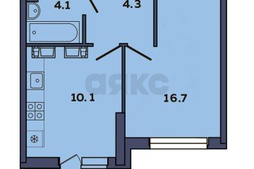 Фото №2: 1-комнатная квартира 37 м² - Краснодар, мкр. Почтовый, пр-кт имени писателя Знаменского, 34