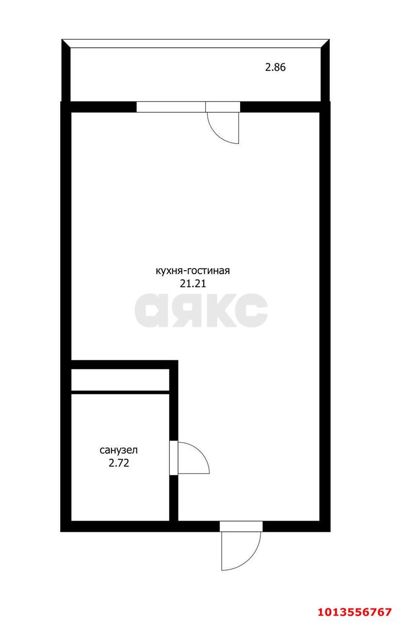 Фото №5: Студия 24 м² - Краснодар, Славянский, ул. Заполярная, 37к3