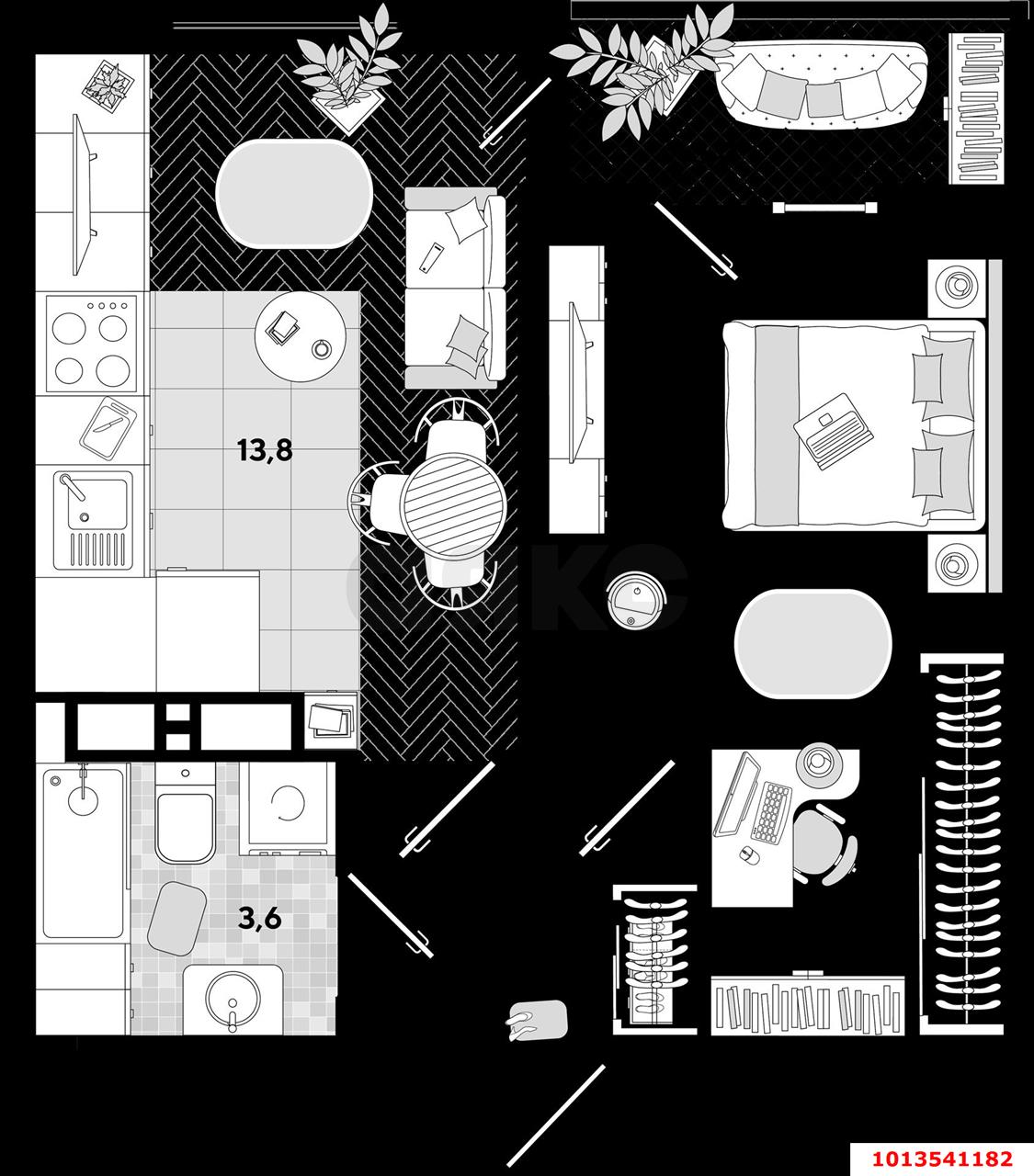 Фото №16: 1-комнатная квартира 42 м² - Краснодар, жилой комплекс Самолёт-2, ул. Западный Обход, 57к3