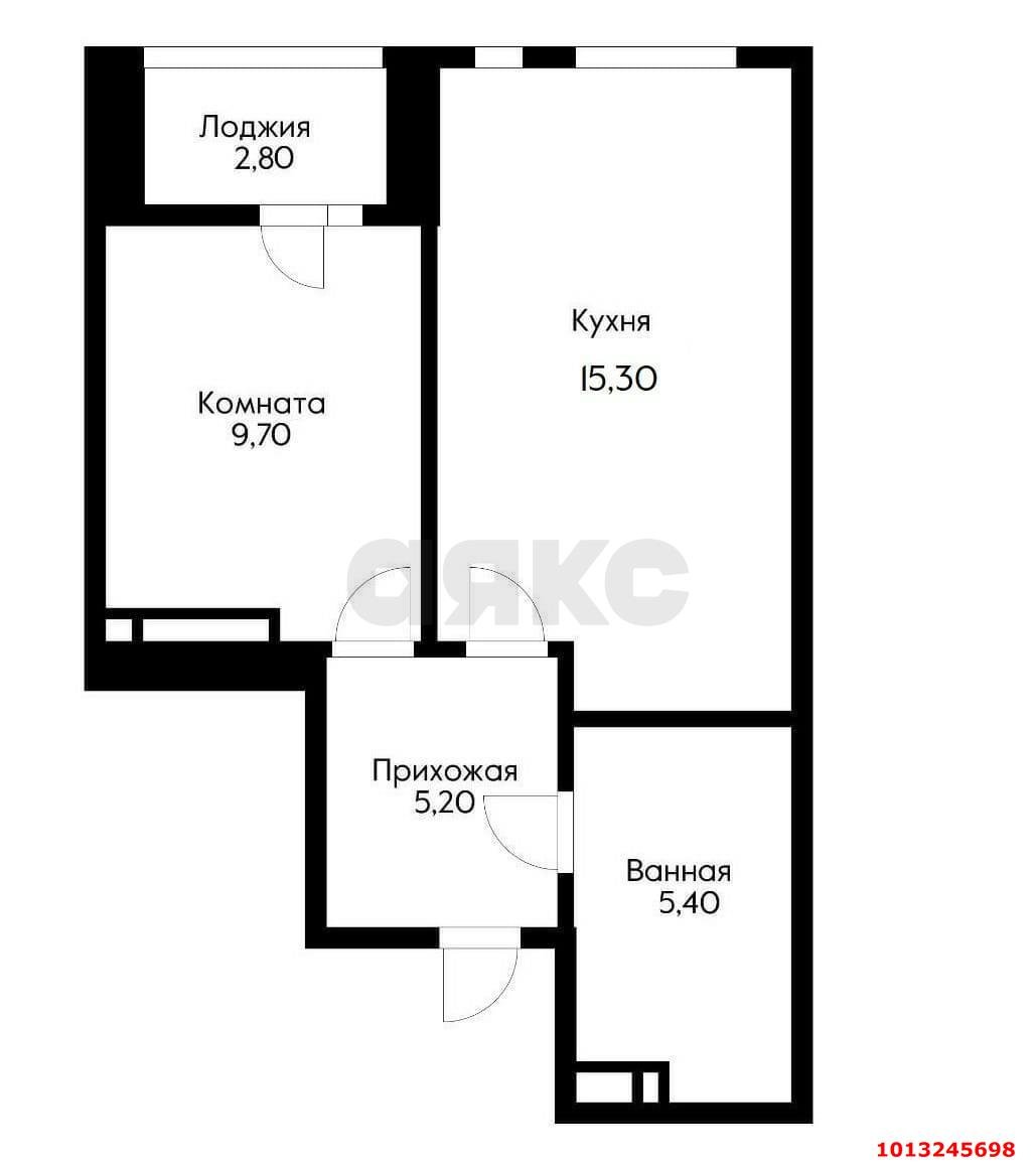 Фото №8: 1-комнатная квартира 38 м² - Краснодар, Гидростроителей, ул. Снесарева, 10к3