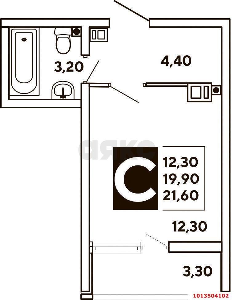 Фото №2: Студия 24 м² - Краснодар, жилой комплекс Самолёт, ул. Западный Обход, 39/2к3