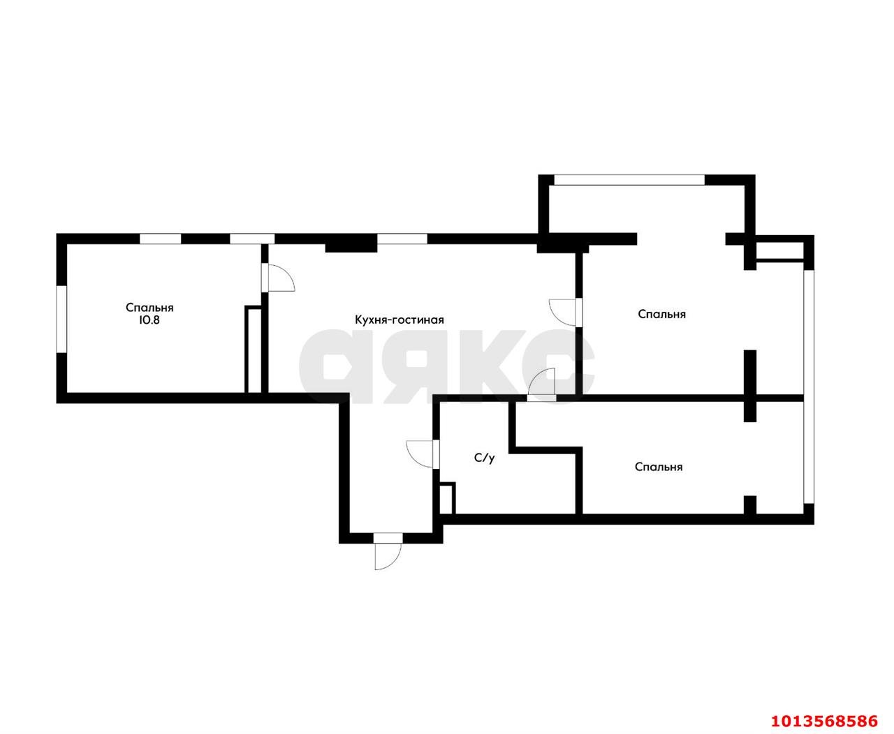 Фото №10: 2-комнатная квартира 74&nbsp;м², 16/17&nbsp;эт. - Краснодар, Карасунский внутригородской округ, Участок № 35, мкр. ЖК Грин Парк, ул. имени Дмитрия Благоева, 29к3