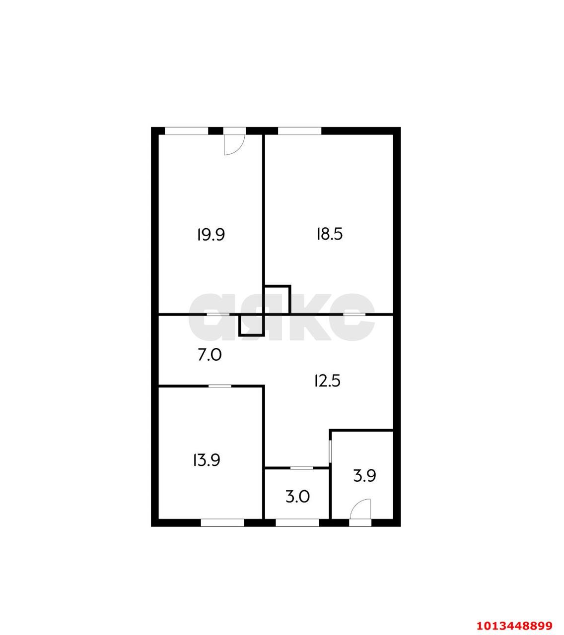 Фото №3: 4-комнатная квартира 78&nbsp;м², 1/2&nbsp;эт. - Краснодар, Западный внутригородской округ, мкр. Центральный, ул. Рашпилевская, 119
