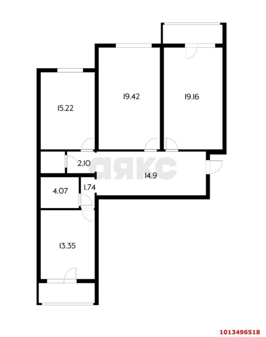 Фото №2: 3-комнатная квартира 100 м² - Краснодар, Завод Измерительных Приборов, ул. имени 40-летия Победы, 33/10