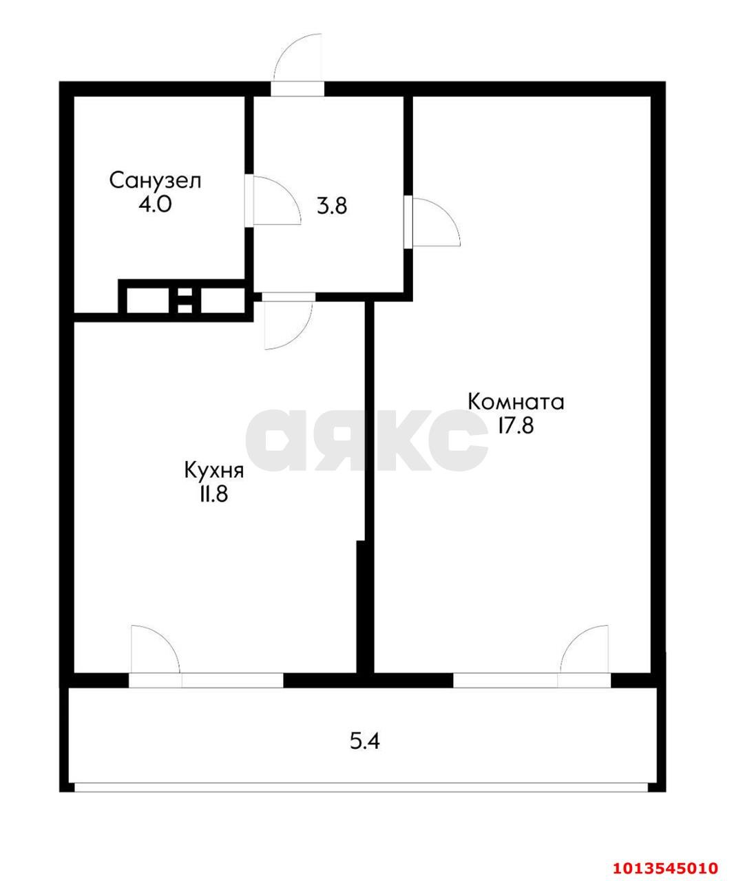 Фото №7: 1-комнатная квартира 42 м² - Краснодар, жилой комплекс Дыхание, ул. Лётчика Позднякова, 2к15