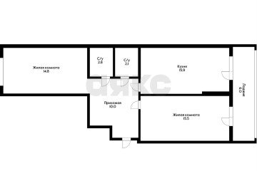 Фото №3: 2-комнатная квартира 67 м² - Краснодар, мкр. жилой комплекс Самолёт-5, ул. Ивана Беличенко, 103/1