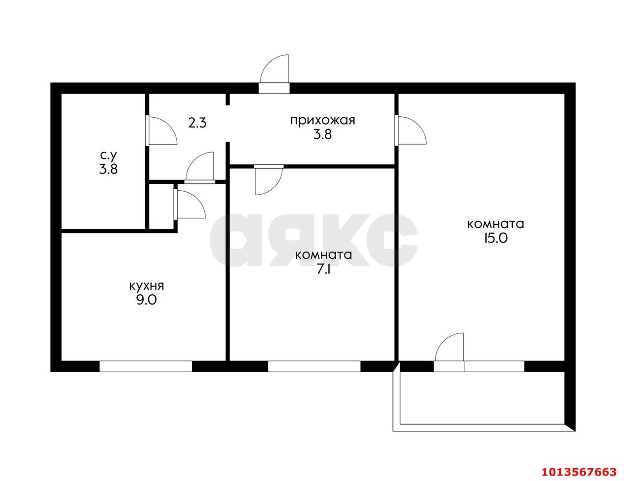 Фото №9: 2-комнатная квартира 50 м² - Краснодар, Гидростроителей, ул. Игнатова, 9