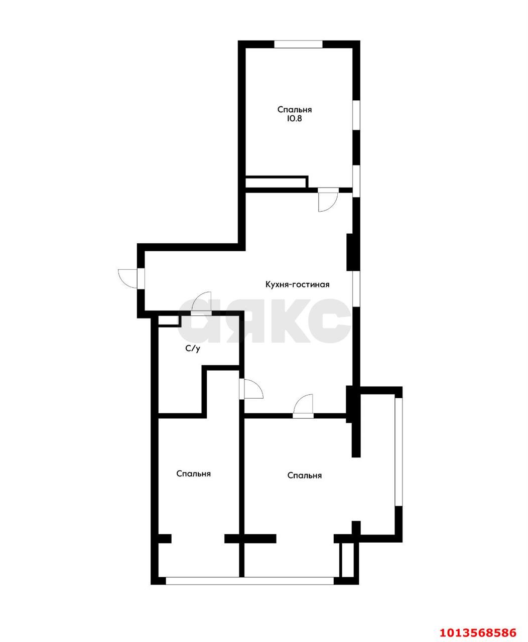 Фото №10: 2-комнатная квартира 74 м² - Краснодар, Гидростроителей, ул. Дмитрия Благоева, 29к3