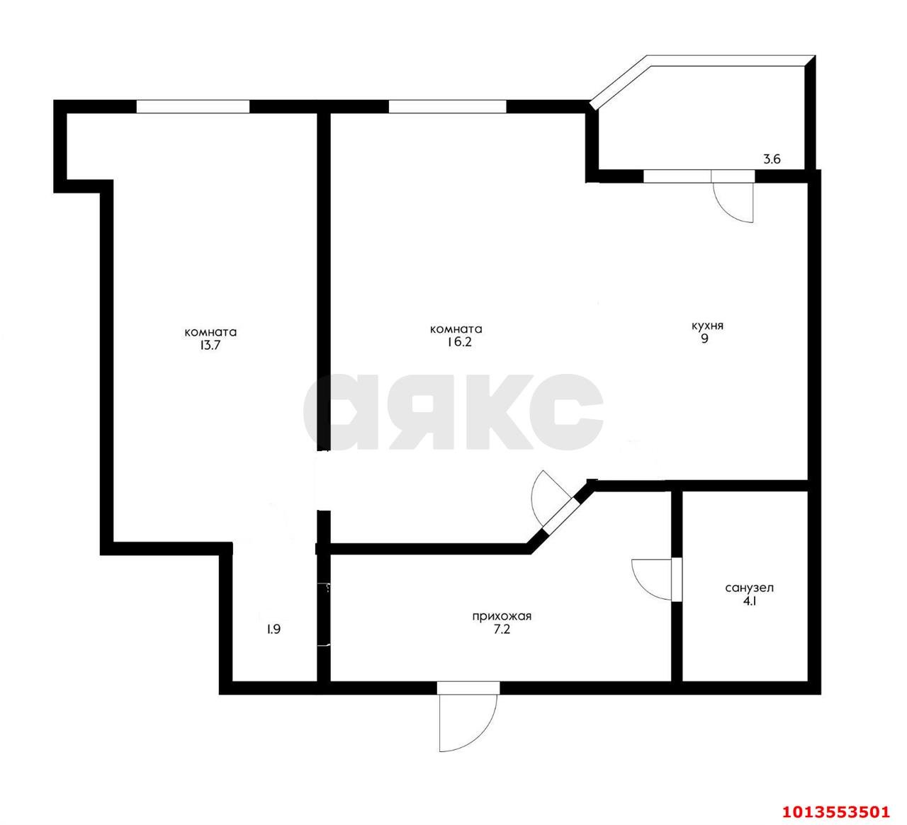 Фото №12: 2-комнатная квартира 55 м² - Краснодар, жилой комплекс Прованс, ул. Генерала Петрова, 35