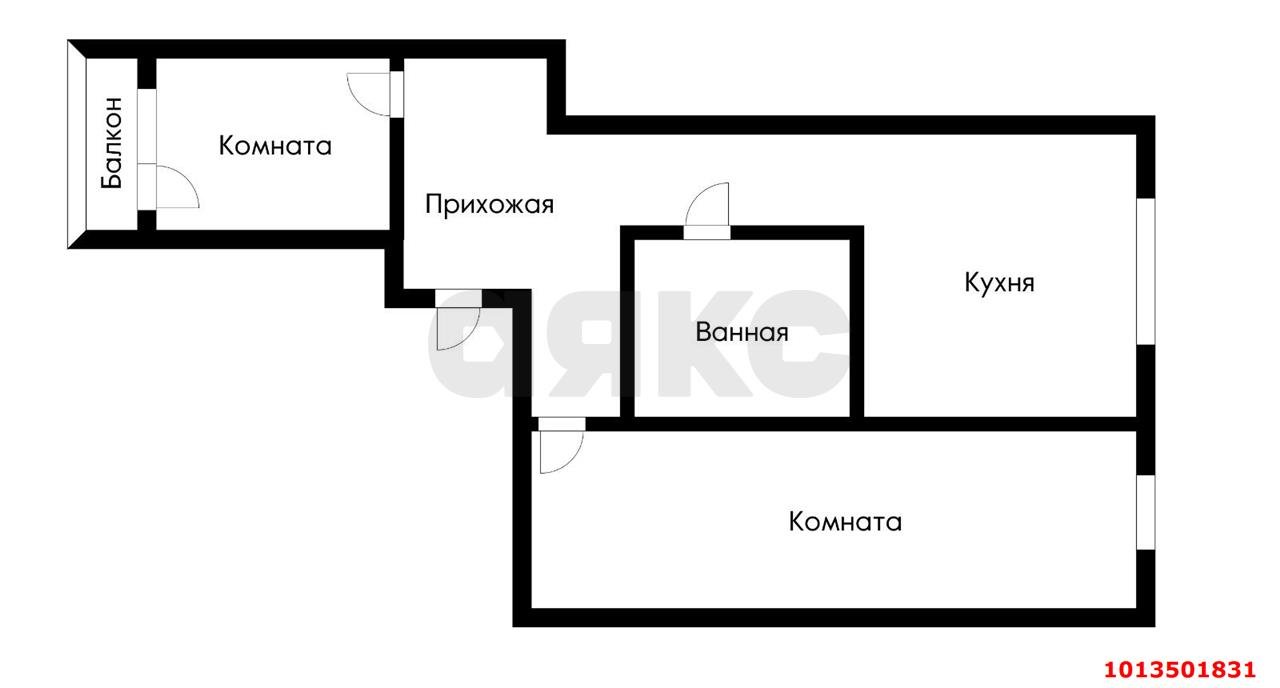 Фото №2: 2-комнатная квартира 53 м² - Краснодар, Черёмушки, ул. Вишняковой, 1/7