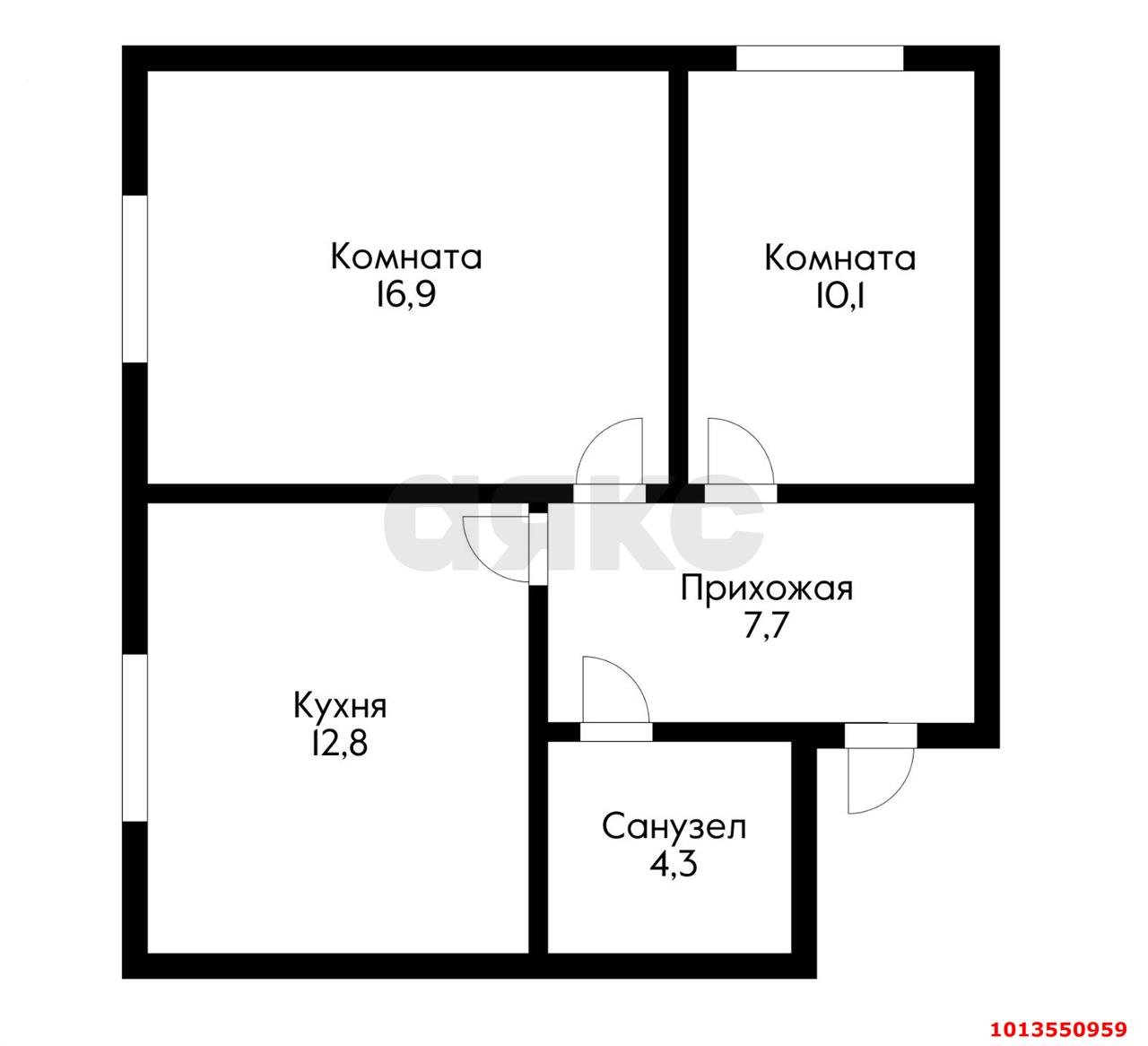 Фото №15: 2-комнатная квартира 52 м² - Яблоновский, ул. Лаухина, 7