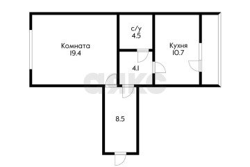 Фото №4: 1-комнатная квартира 51 м² - Краснодар, мкр. Репино, пр-д Репина, 42