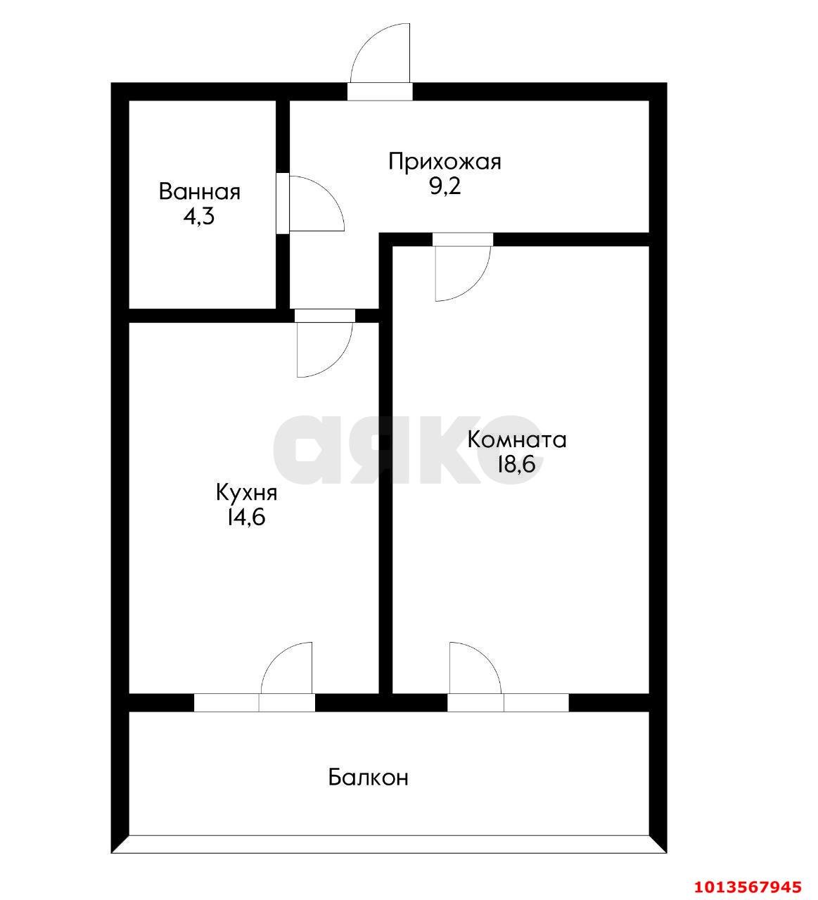 Фото №10: 1-комнатная квартира 50 м² - Краснодар, Центральный, ул. Пашковская, 83