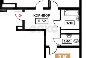 Фото №4: 2-комнатная квартира 80 м² - Краснодар, мкр. Школьный, ул. Школьная, 1