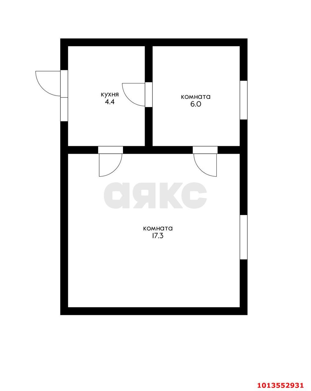 Фото №9: 2-комнатная квартира 27 м² - Краснодар, Центральный, ул. Чапаева, 98