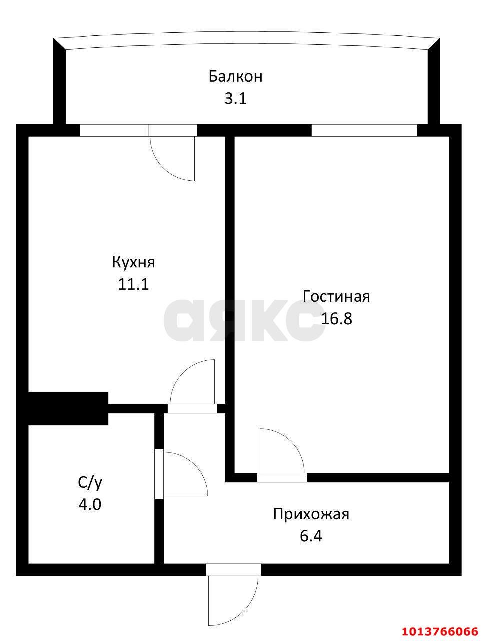 Фото №9: 1-комнатная квартира 44&nbsp;м², 14/16&nbsp;эт. - Краснодар, Прикубанский внутригородской округ, мкр. жилой комплекс Зеленодар, ул. Садовое Кольцо, 3
