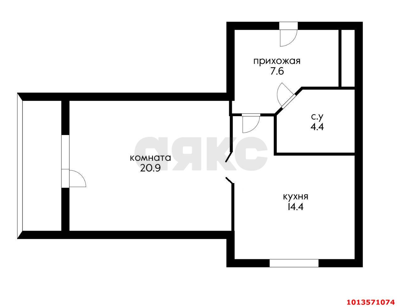 Фото №17: 1-комнатная квартира 50 м² - Краснодар, Солнечный, ул. Казбекская, 18