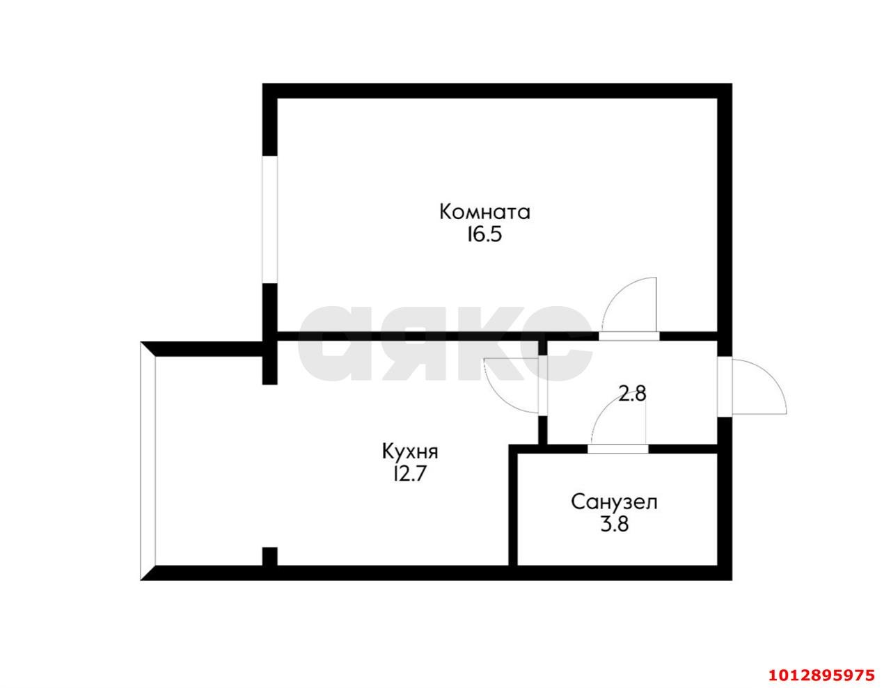 Фото №10: 1-комнатная квартира 37 м² - Краснодар, Калинино, ул. Красивая, 50