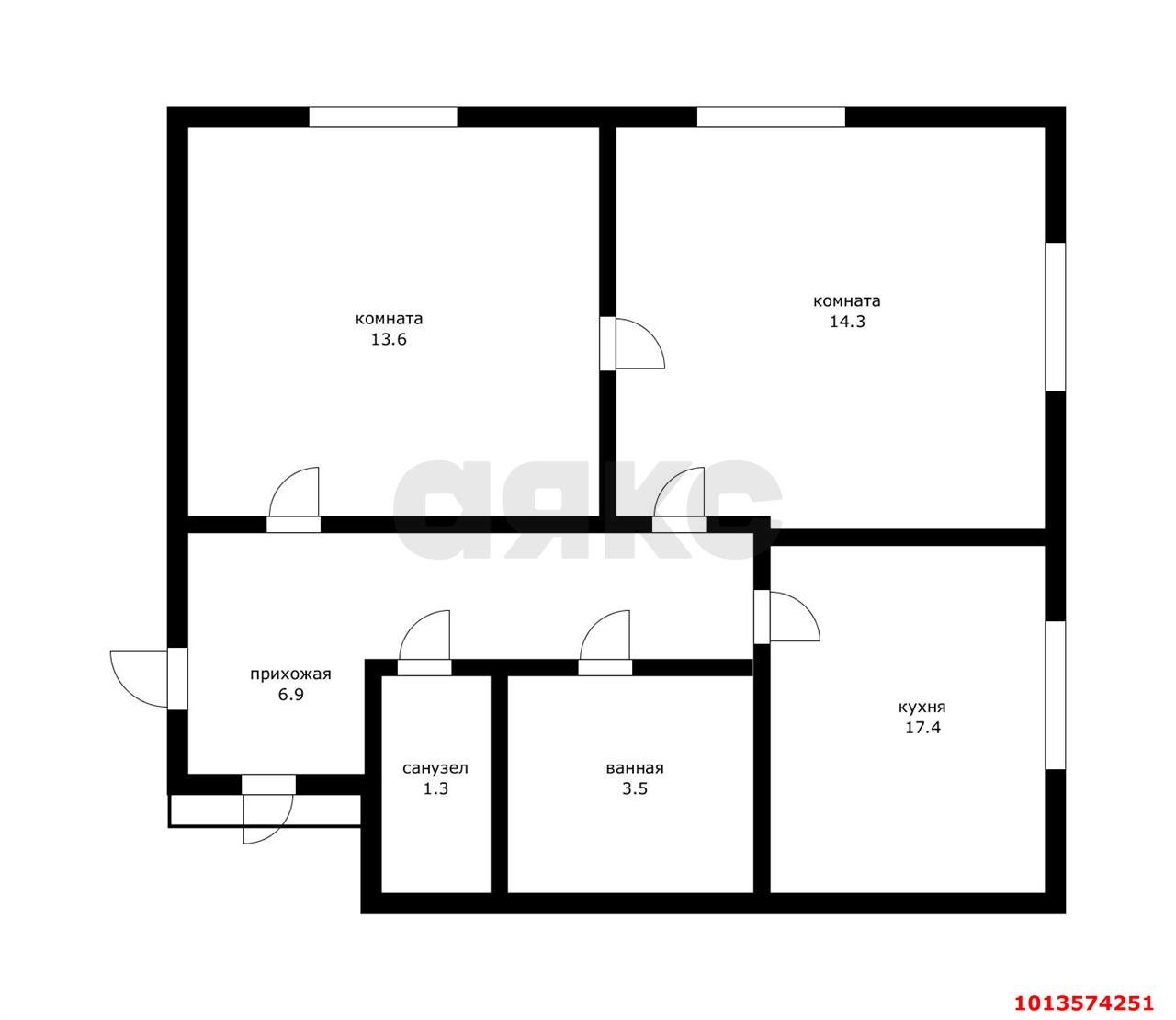 Фото №9: 2-комнатная квартира 47 м² - Краснодар, Хлопчато-бумажный Комбинат, ул. Волжская, 108