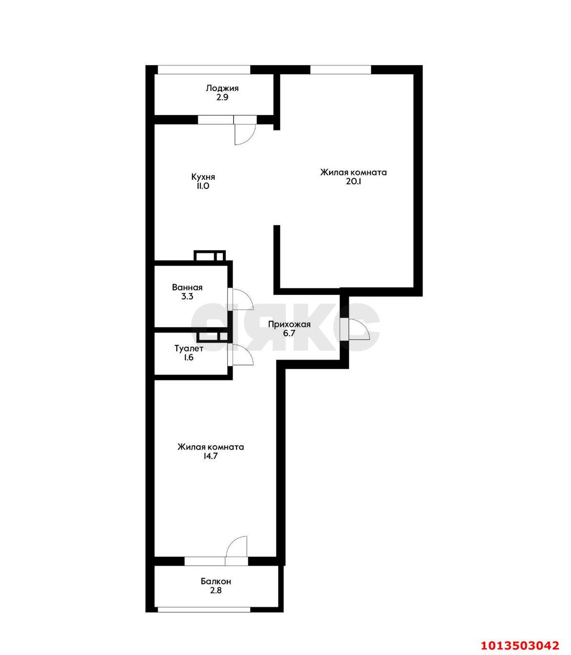 Фото №8: 2-комнатная квартира 63 м² - Краснодар, жилой комплекс Новелла, ул. Питерская, 40к1