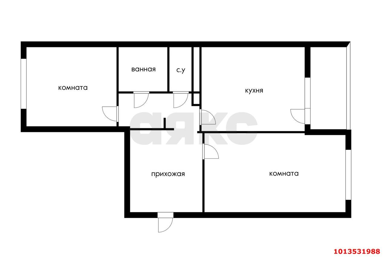 Фото №14: 2-комнатная квартира 65 м² - Краснодар, Завод Измерительных Приборов, ул. Зиповская, 48