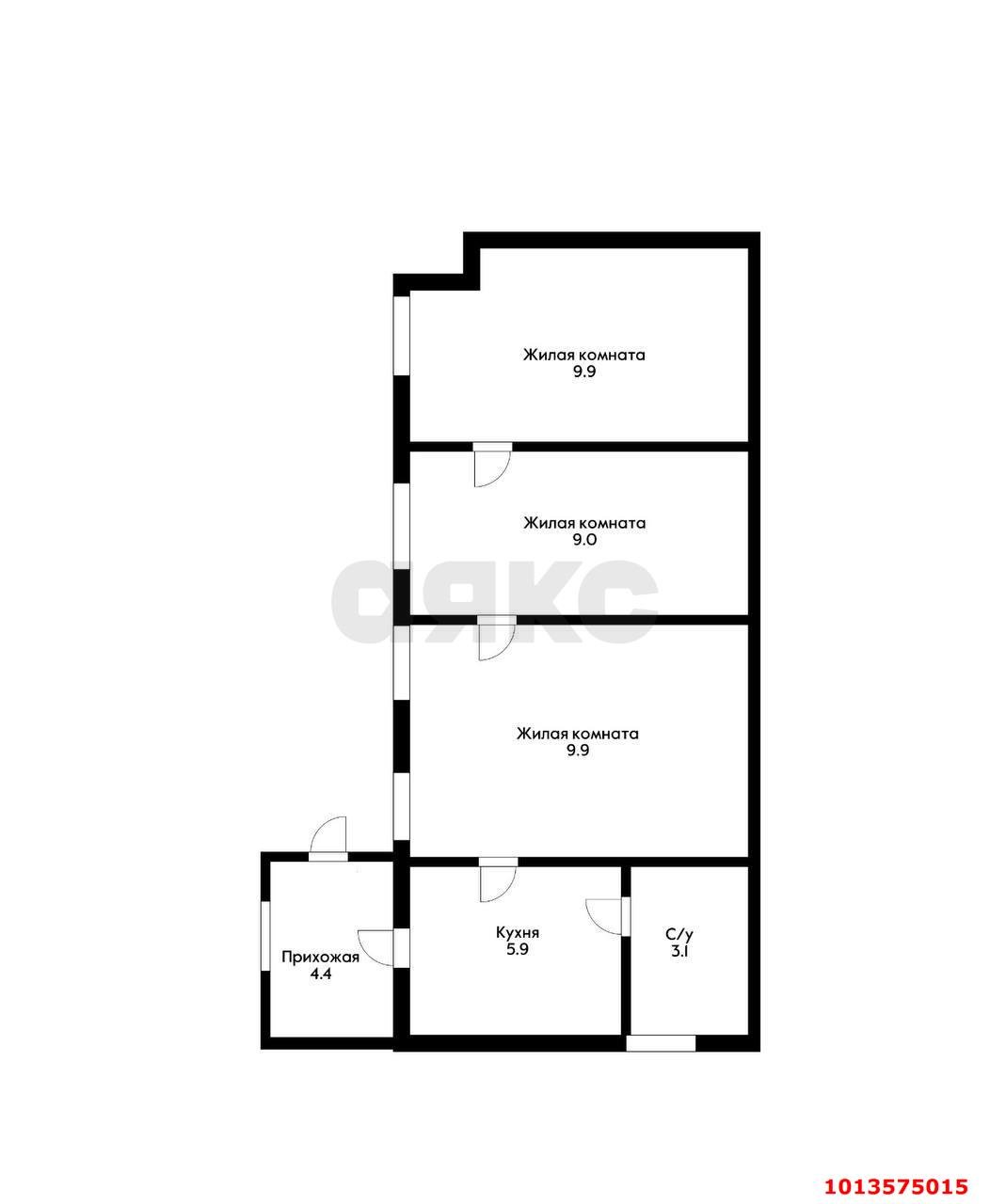 Фото №13: 3-комнатная квартира 46 м² - Краснодар, Центральный, пер. Насыпной, 18