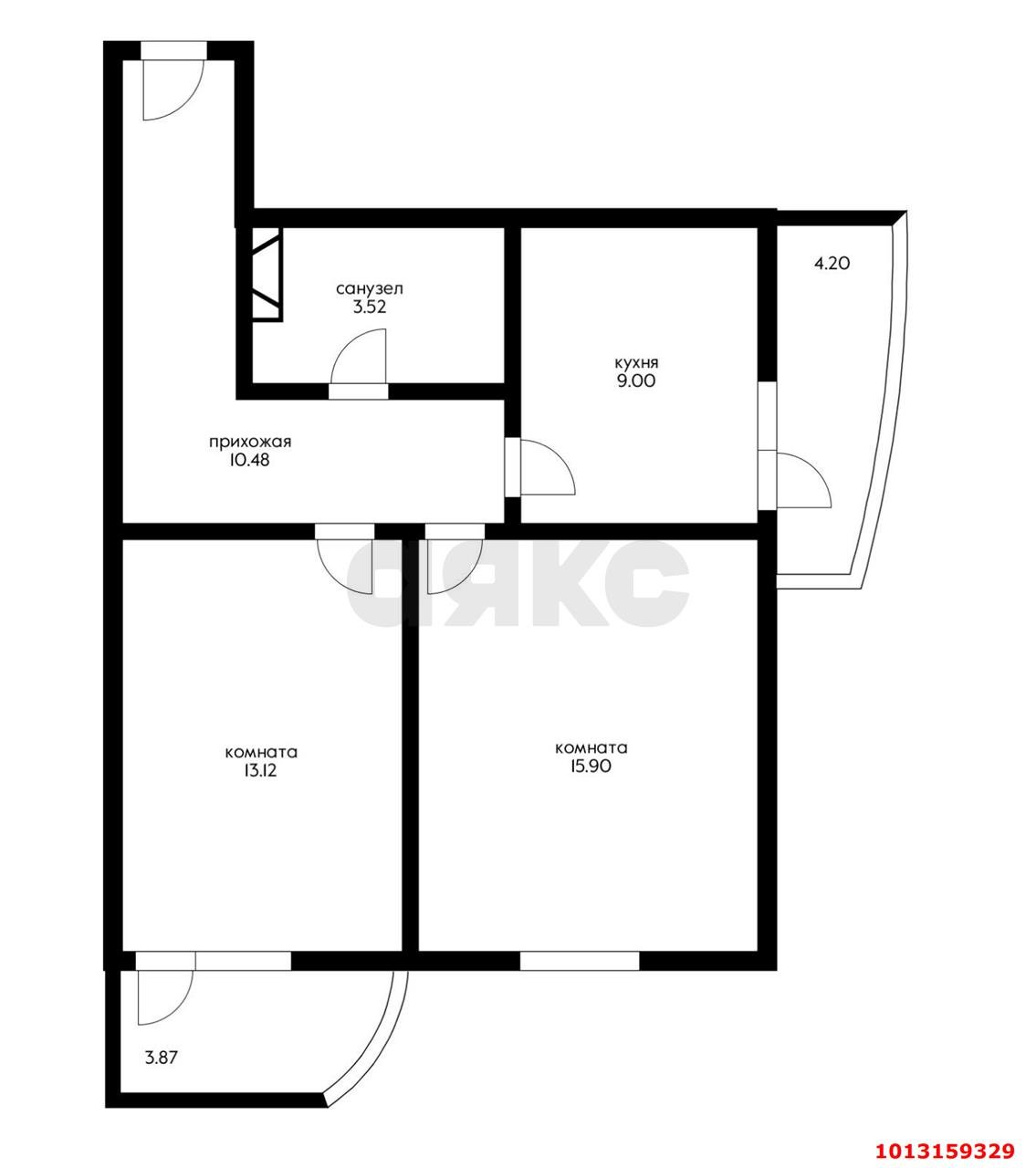 Фото №5: 2-комнатная квартира 55 м² - Краснодар, жилой комплекс Цветы, ул. Круговая, 4Вк1