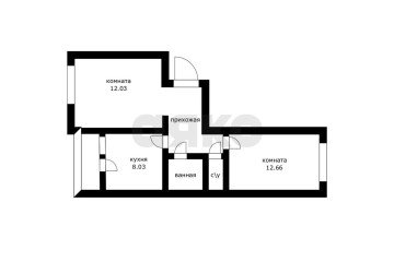 Фото №3: 2-комнатная квартира 54 м² - Пригородный, мкр. Алтайский, ул. Болгарская, 12/3