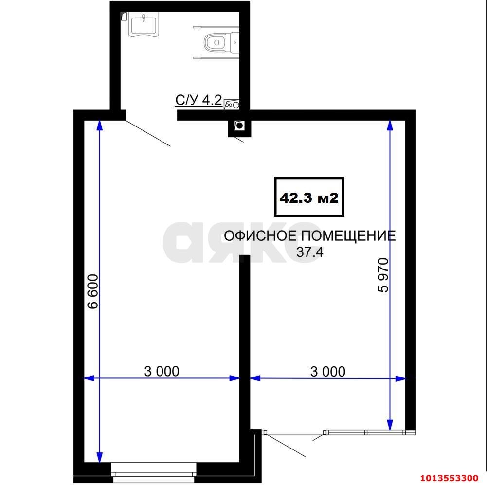 Фото №4: Торговое помещение 43 м² - Краснодар, жилой комплекс Дыхание, 