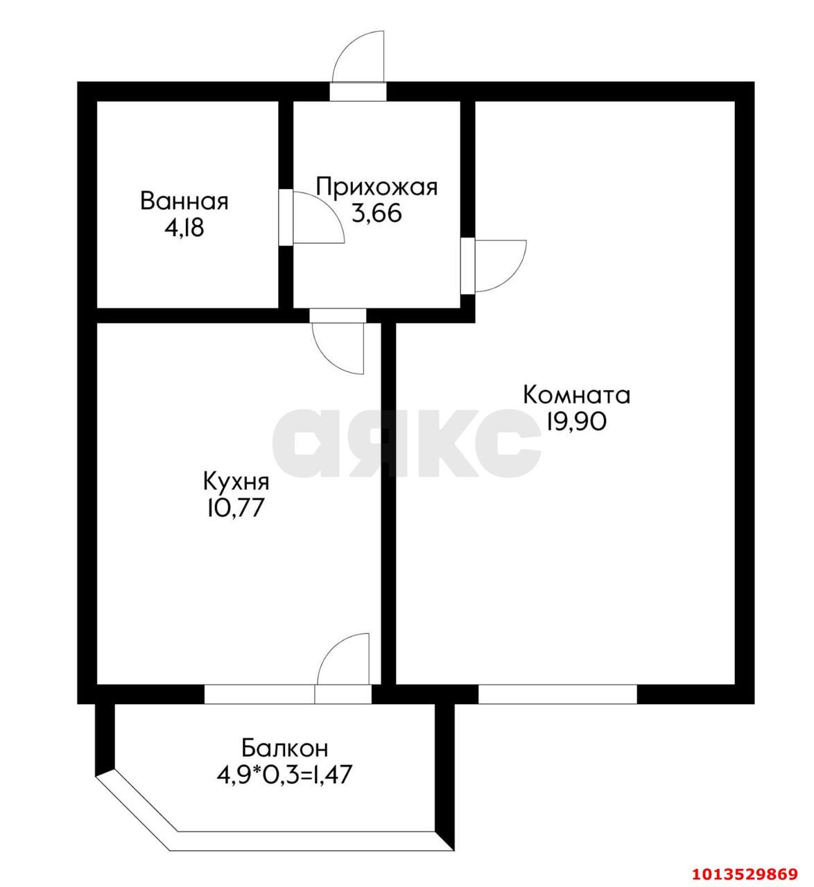 Фото №9: 1-комнатная квартира 43 м² - Краснодар, жилой комплекс Красная площадь, ул. Кореновская, 57к1