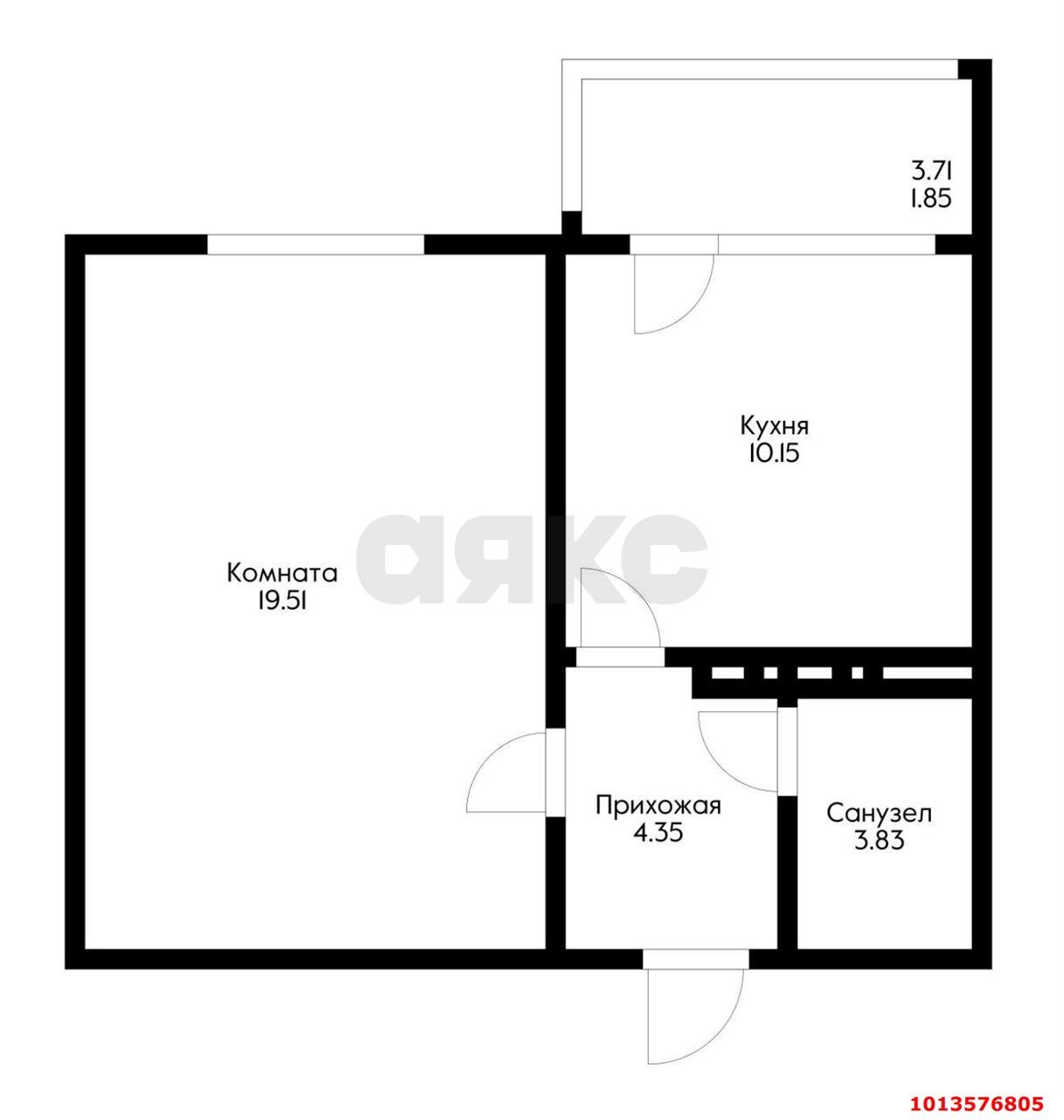 Фото №10: 1-комнатная квартира 41 м² - Краснодар, Почтовый, ул. имени Валерия Гассия, 22