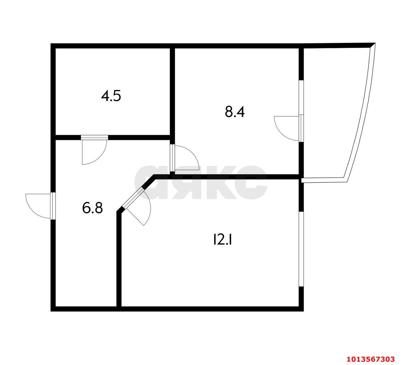 Фото №13: 1-комнатная квартира 35 м² - Краснодар, Калинино, ул. Вологодская, 19