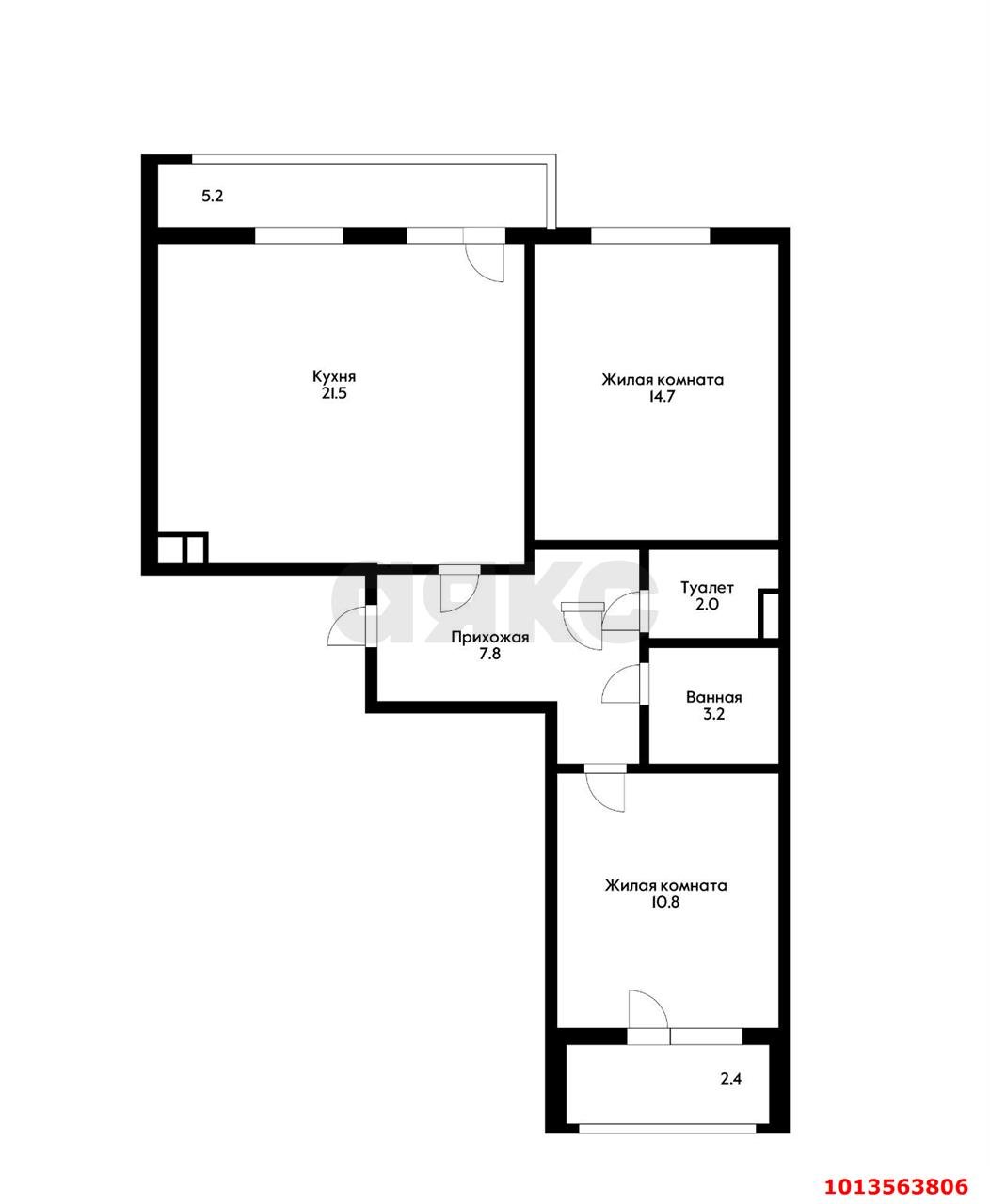 Фото №2: 2-комнатная квартира 60 м² - Краснодар, жилой комплекс Ракурс, ул. имени Героя Ростовского, 8к5