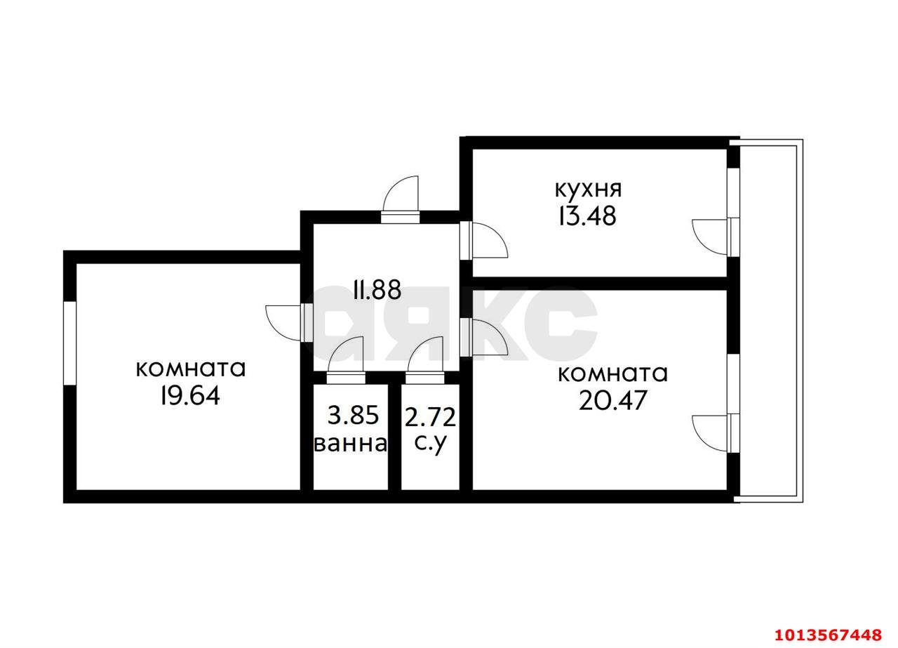 Фото №7: 2-комнатная квартира 78 м² - Краснодар, Фестивальный, ул. Гаражная, 81/2