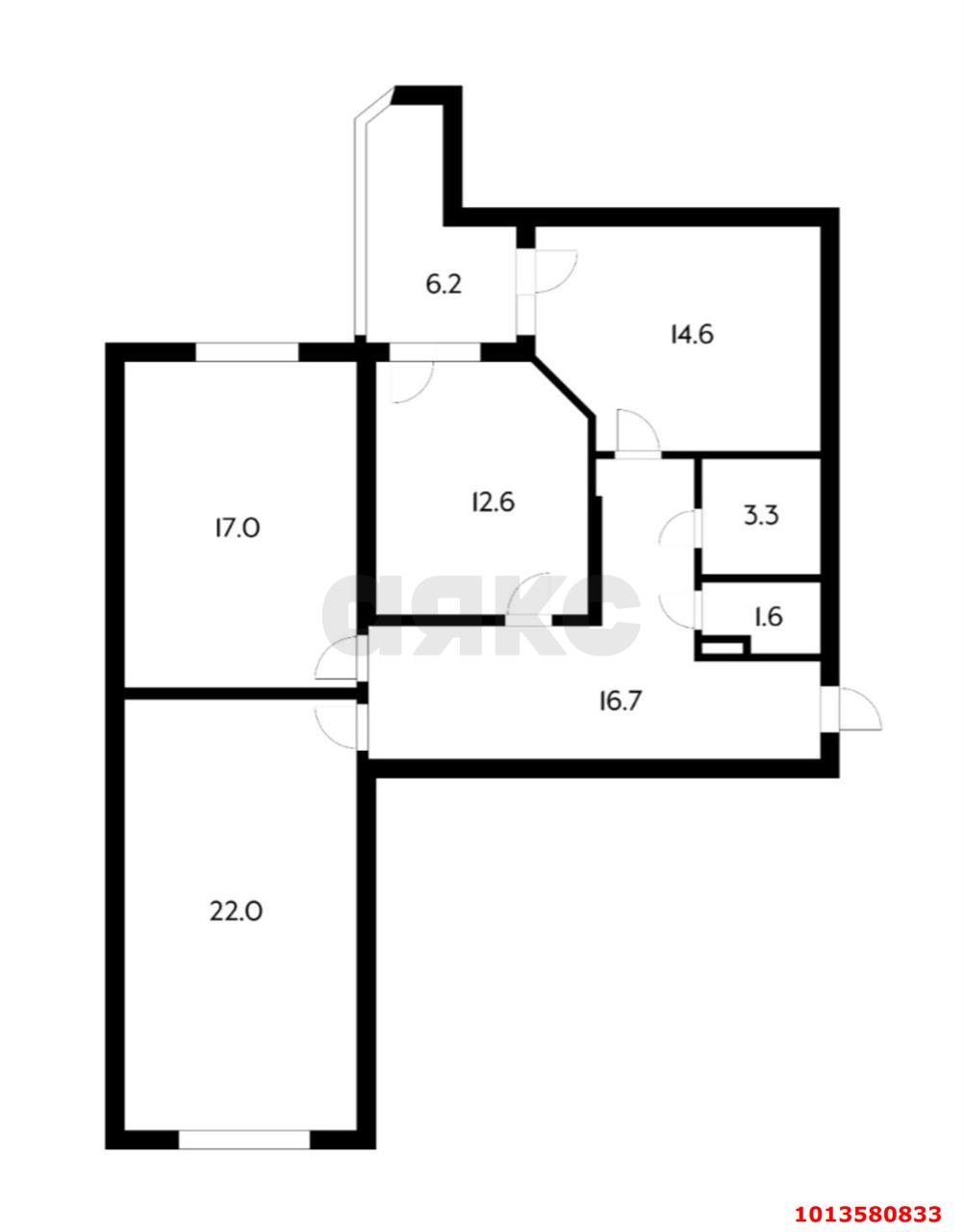 Фото №1: 3-комнатная квартира 94 м² - Краснодар, Панорама, ул. Восточно-Кругликовская, 22