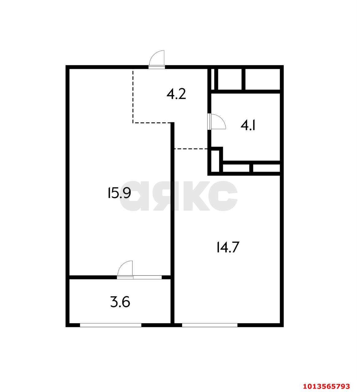 Фото №11: 1-комнатная квартира 38 м² - Краснодар, жилой комплекс Новелла, ул. Питерская, 40