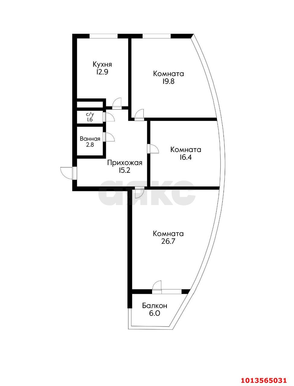 Фото №3: 3-комнатная квартира 97 м² - Краснодар, Почтовый, ул. Автолюбителей