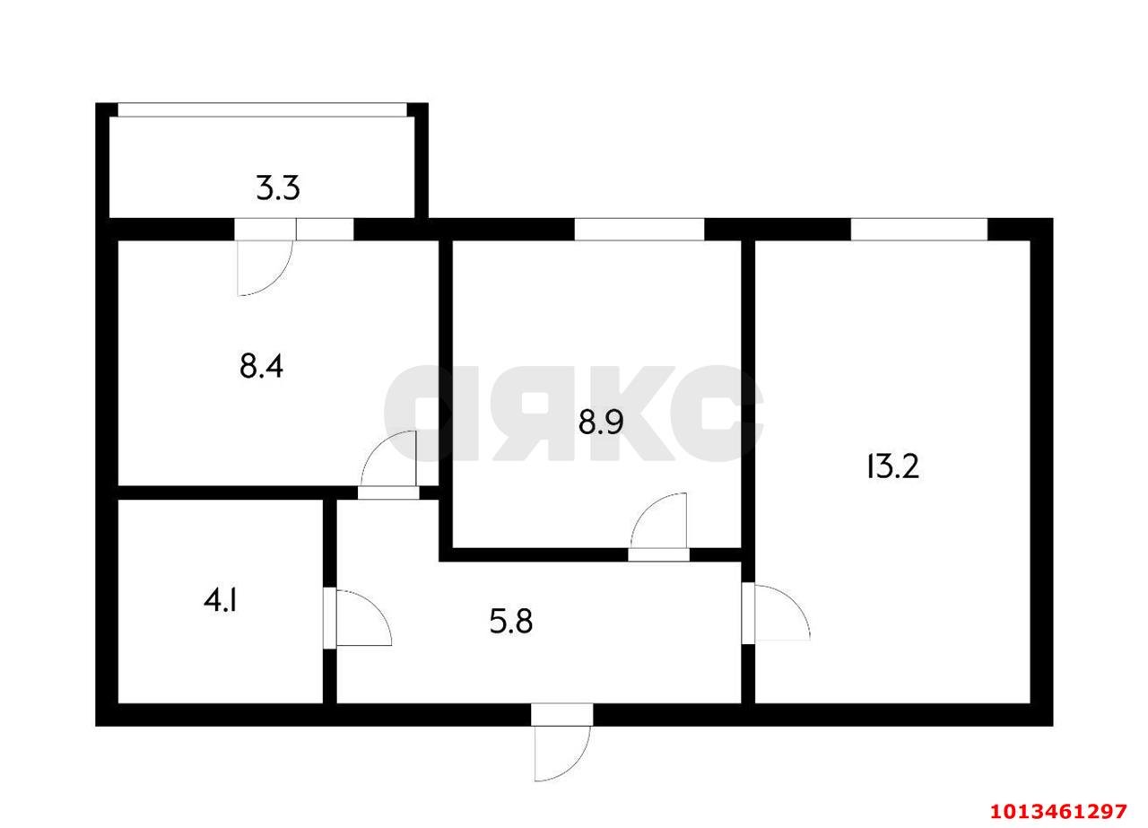 Фото №2: 2-комнатная квартира 38 м² - Новая Адыгея, жилой комплекс Дарград, ул. Тургеневское шоссе, 33/3к15