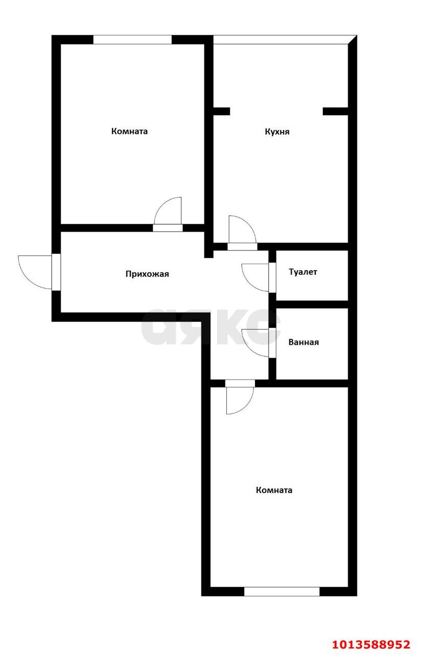 Фото №10: 2-комнатная квартира 49 м² - Яблоновский, ул. Лаухина, 9