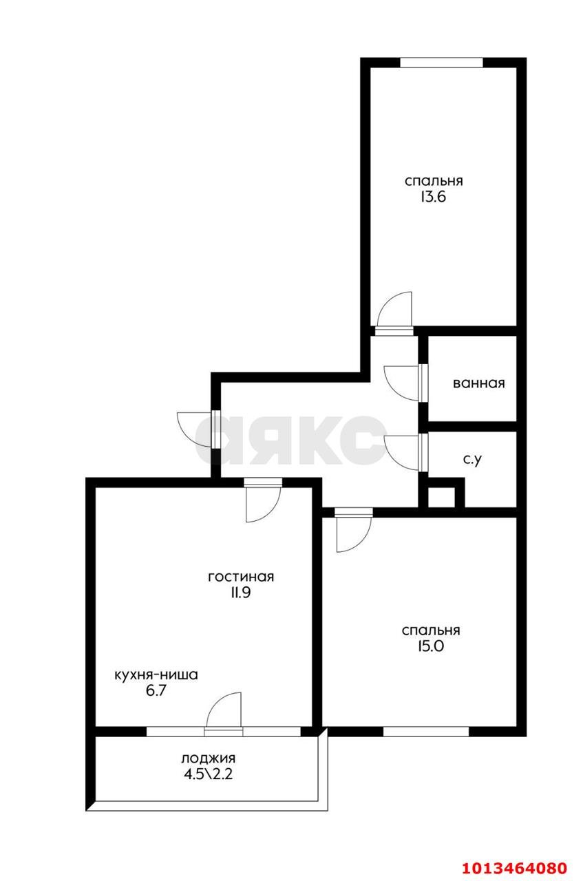 Фото №5: 2-комнатная квартира 65 м² - Краснодар, жилой комплекс Свобода, ул. Домбайская, 55к5