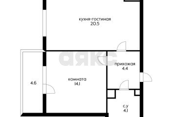 Фото №5: 1-комнатная квартира 45 м² - Краснодар, мкр. жилой комплекс Южане, ул. Даниила Смоляна, 65к1