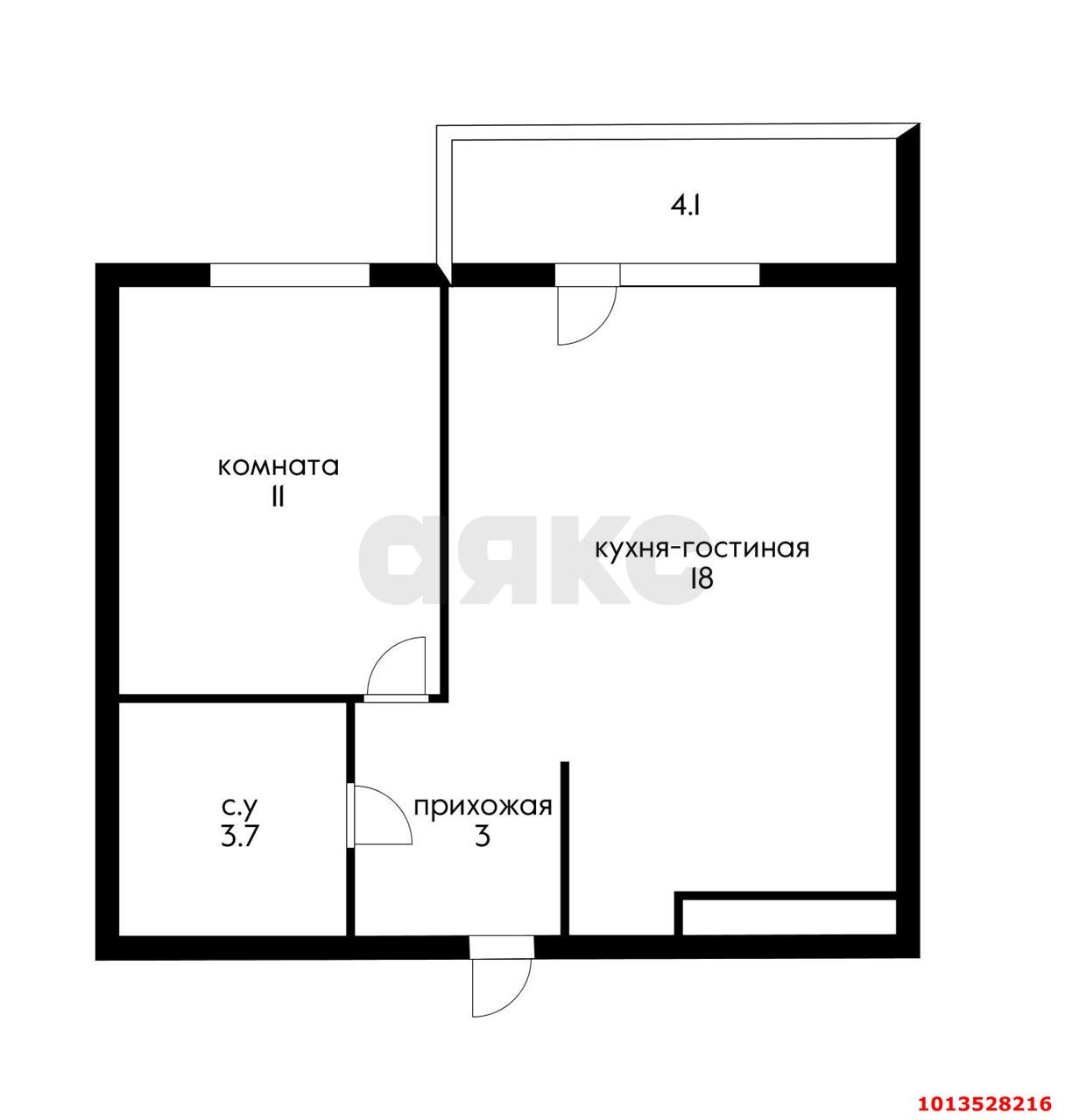 Фото №12: 1-комнатная квартира 38 м² - Краснодар, жилой комплекс Ракурс, ул. имени Героя Ростовского, 8к1