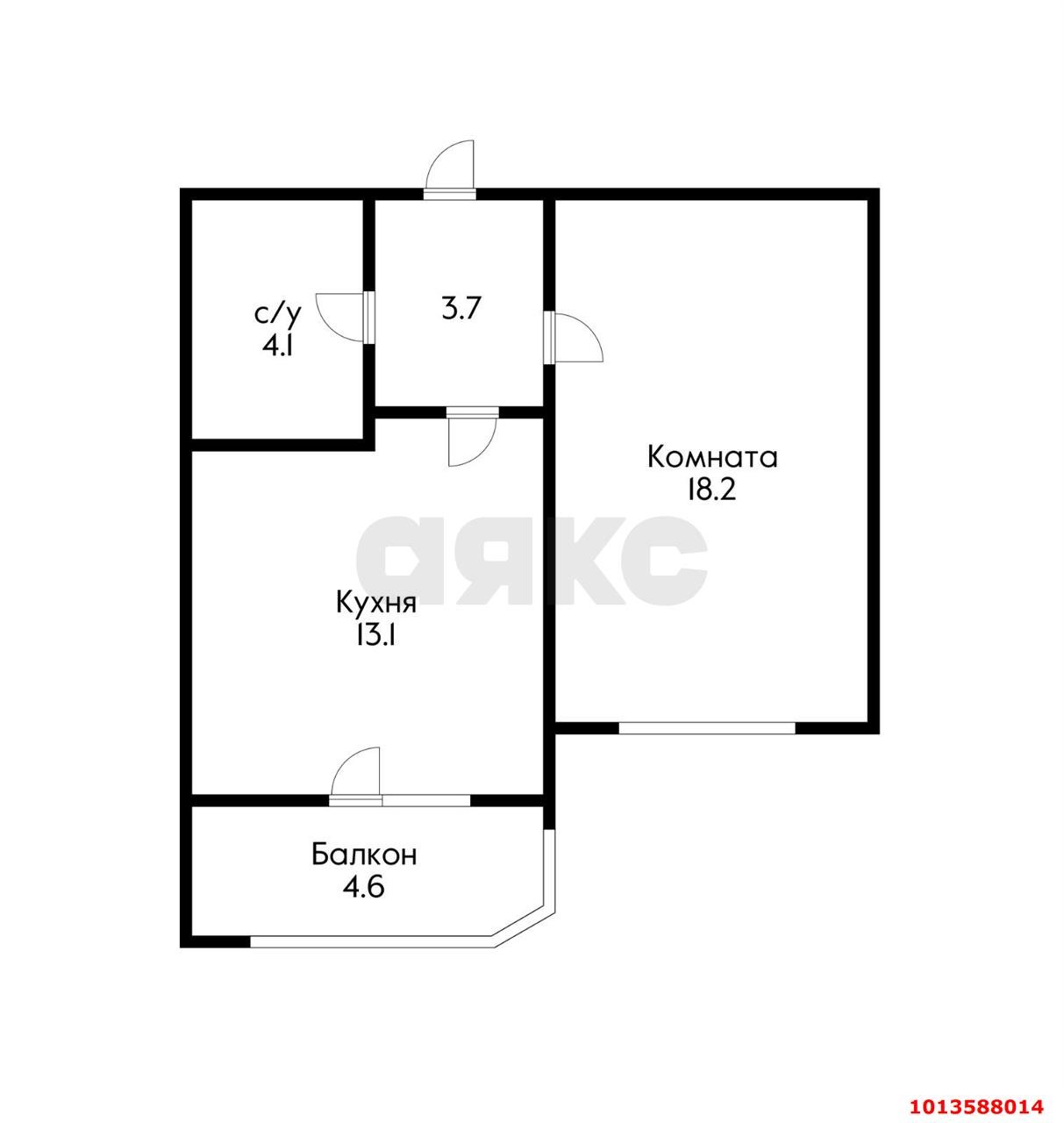 Фото №15: 1-комнатная квартира 43 м² - Краснодар, Губернский, ул. имени Героя Георгия Бочарникова, 14