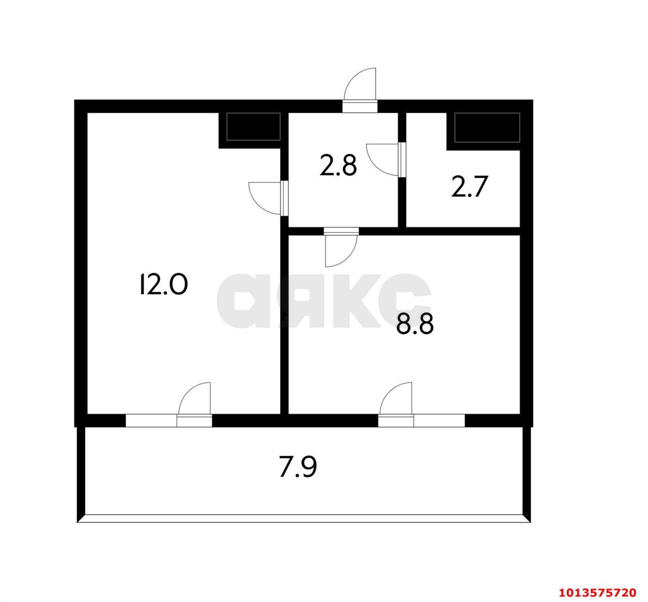 Фото №5: 1-комнатная квартира 34 м² - Краснодар, жилой комплекс Грани, ул. Западный Обход, 45