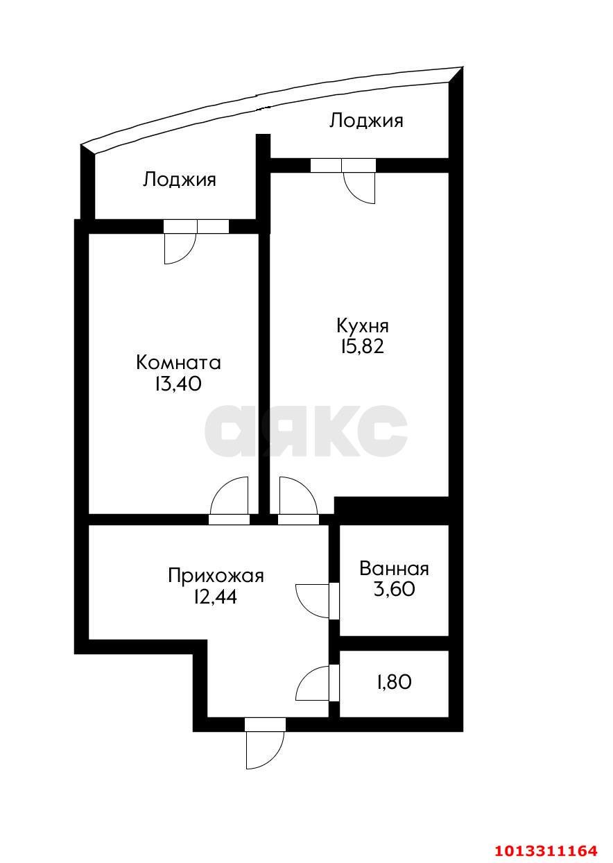 Фото №9: 1-комнатная квартира 47 м² - Краснодар, Черёмушки, ул. Вишняковой, 23/1