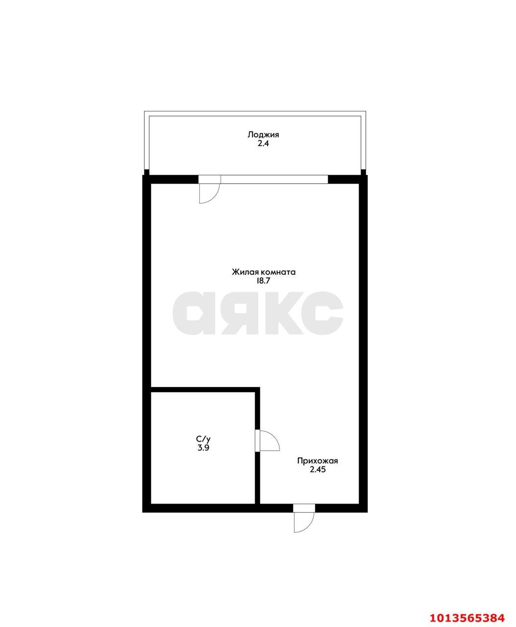 Фото №8: Студия 27 м² - Краснодар, Новознаменский, ул. Войсковая, 4к11