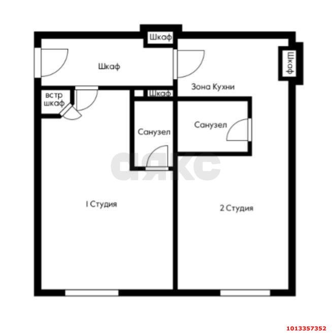 Фото №15: Студия 44 м² - Краснодар, Музыкальный, ул. имени Сергея Есенина, 133