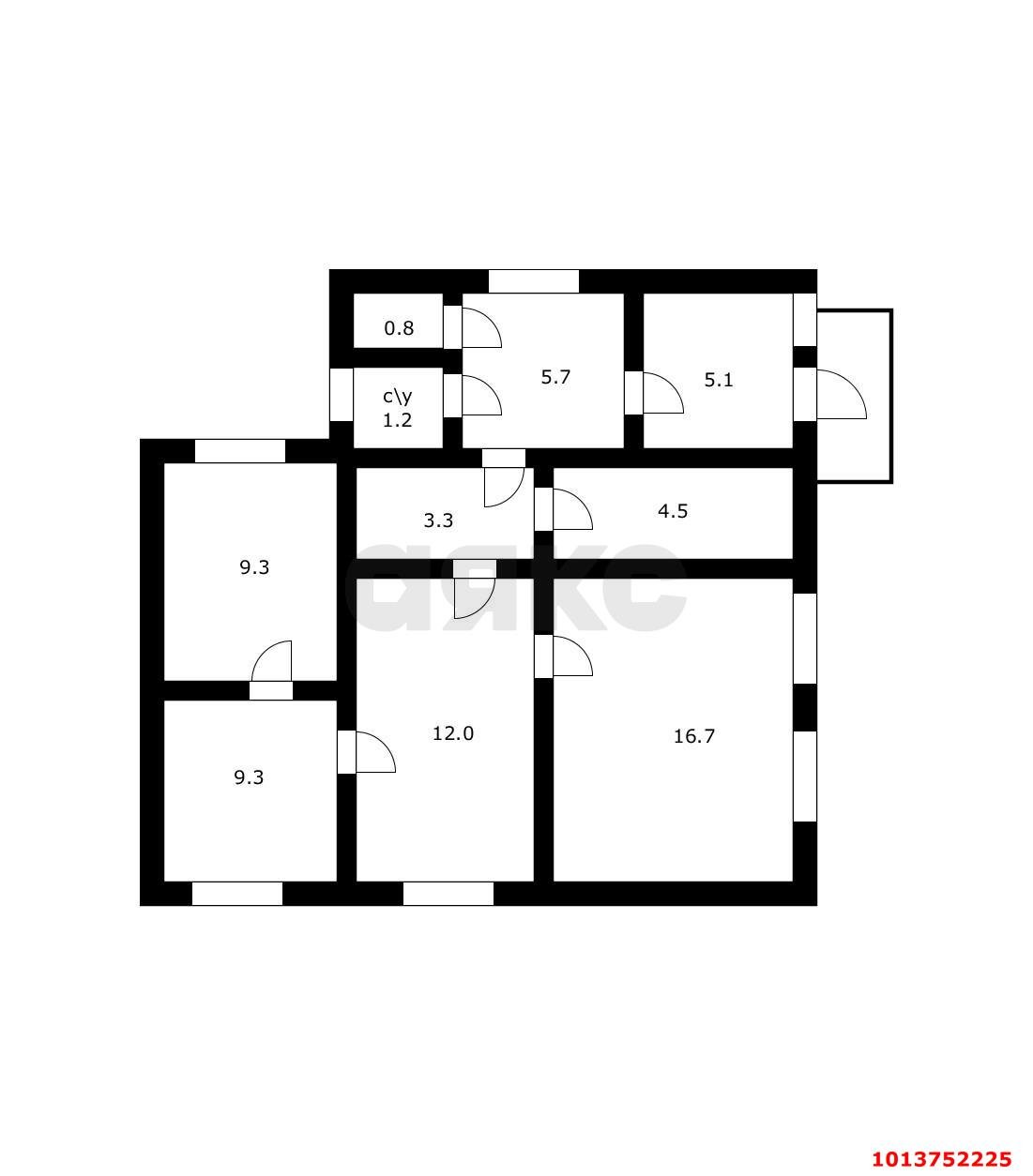 Фото №14: 3-комнатная квартира 67&nbsp;м², 1/1&nbsp;эт. - Краснодар, Западный внутригородской округ, мкр. Фестивальный, пр-д Малороссийский, 5